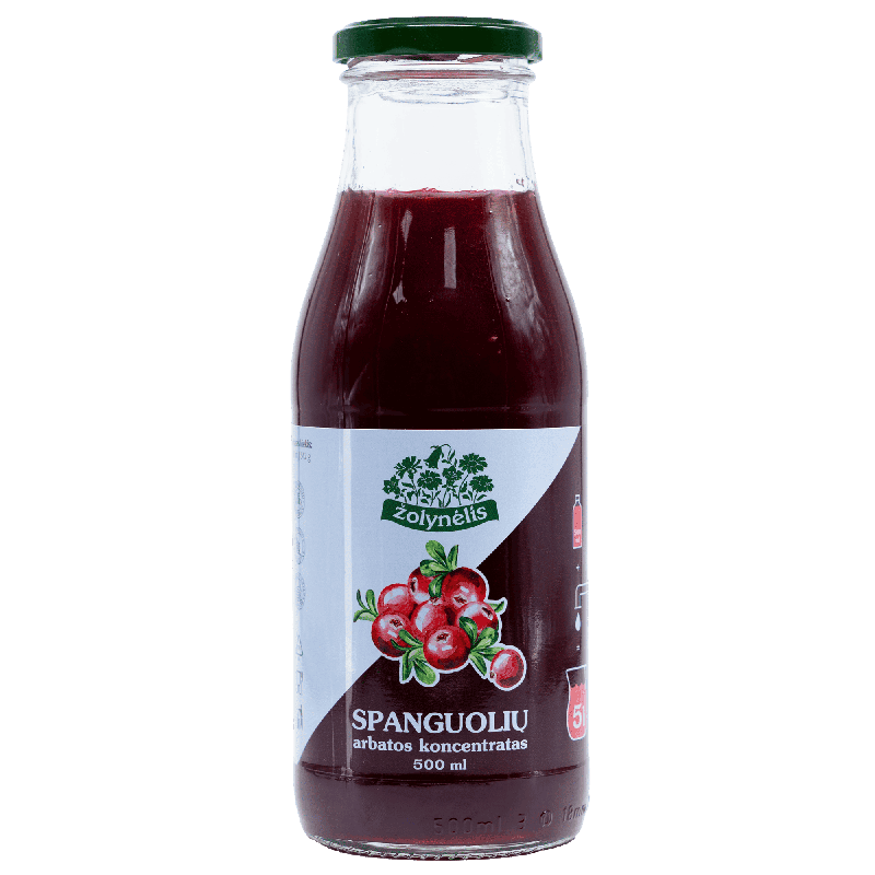 Cranberry tea concentrate, Žolynėlis, 500 ml
