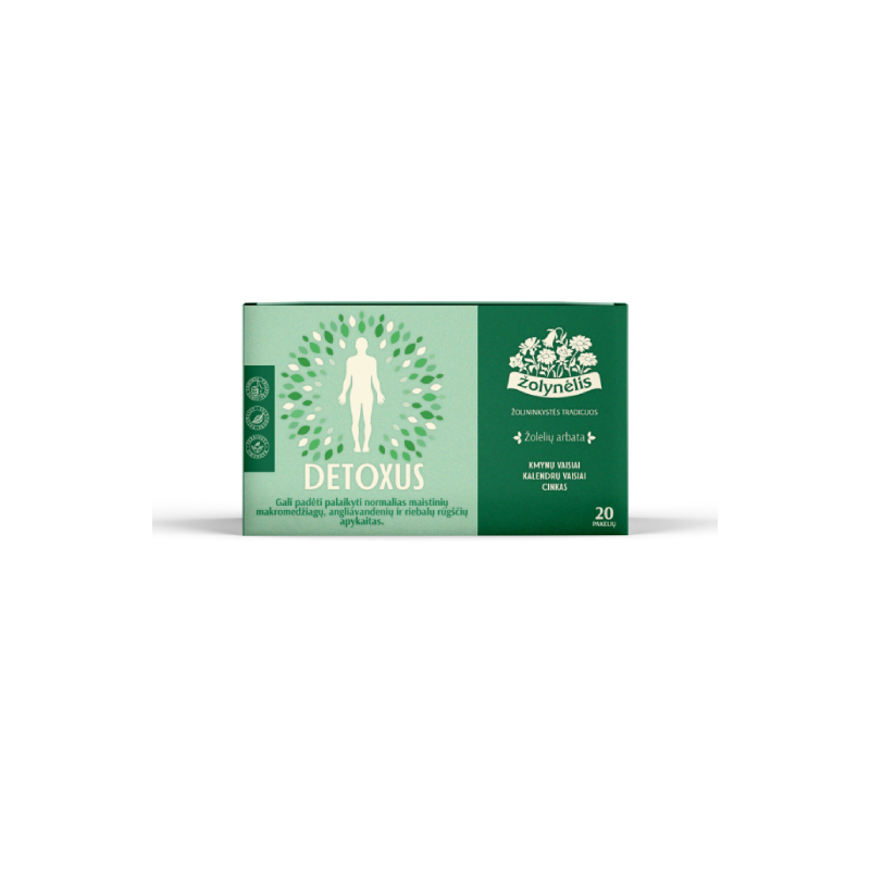 Detoxus, herbal tea for metabolism, Žolynėlis, 20 tea bags
