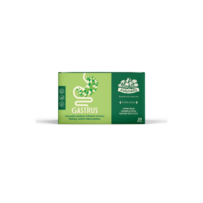 Gastrus, herbal tea for digestion, Žolynėlis, 20 tea bags