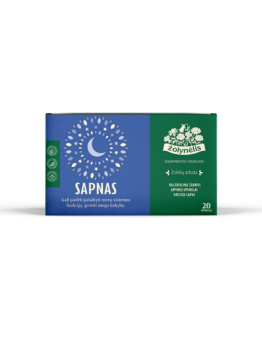 Sapnas (Dream), herbal tea for the nervous system and sleep, Žolynėlis, 20 tea bags