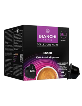 BIANCHI Gusto Arabica Espresso coffee capsules, 16 pcs