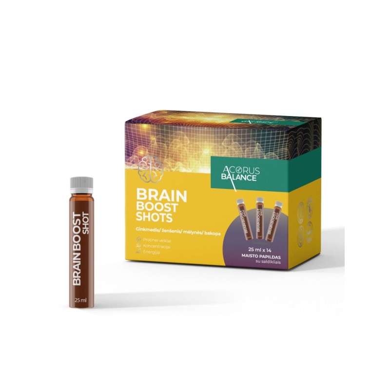 Brain boost shots for mental performance, Acorus Balance, 14 pcs