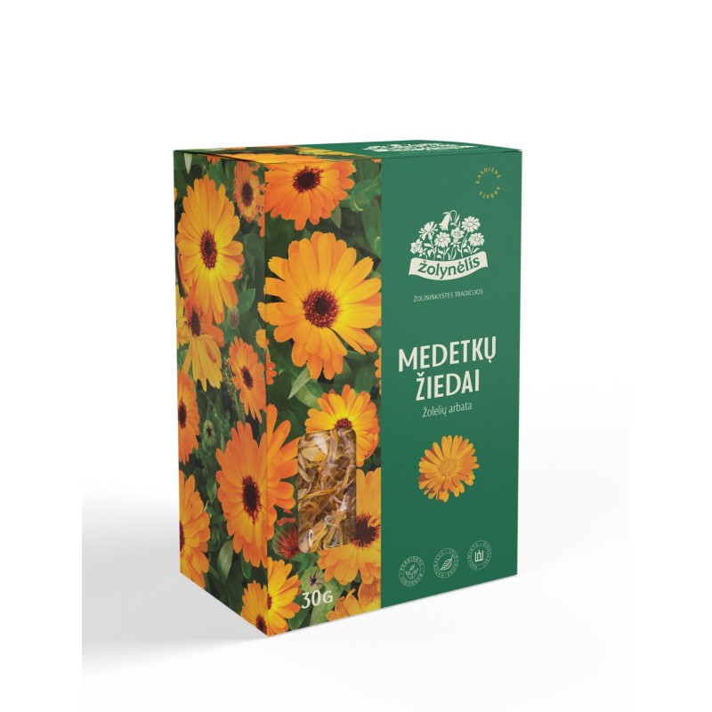 Calendula flowers, loose herbal tea, Žolynėlis, 30 g