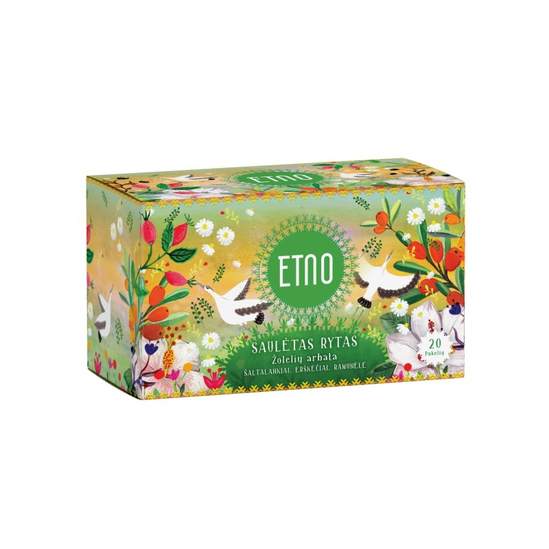 Saulėtas rytas (Sunny Morning) herbal tea with sea buckthorn, ETNO, 20 tea bags