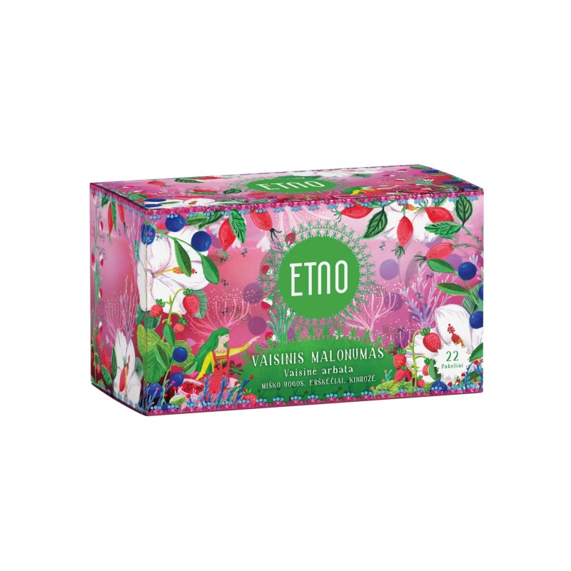 Vaisinis malonumas (Fruity Delight) fruit tea, ETNO, 22 tea bags