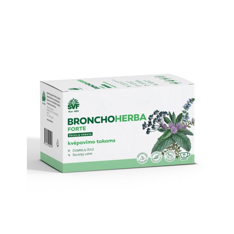 Bronchoherba forte, for the respiratory tract, Švenčionių vaistažolės, 20 tea bags