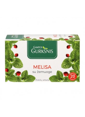 Arbata Gamtos Gurkšnis melisa su žemuoge ŠVF, 20 vnt.