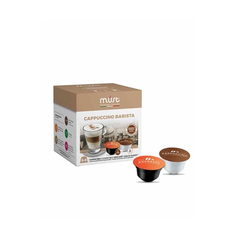 Must Cappuccino Barista coffee capsules, Dolce Gusto® compatible, 16 pcs