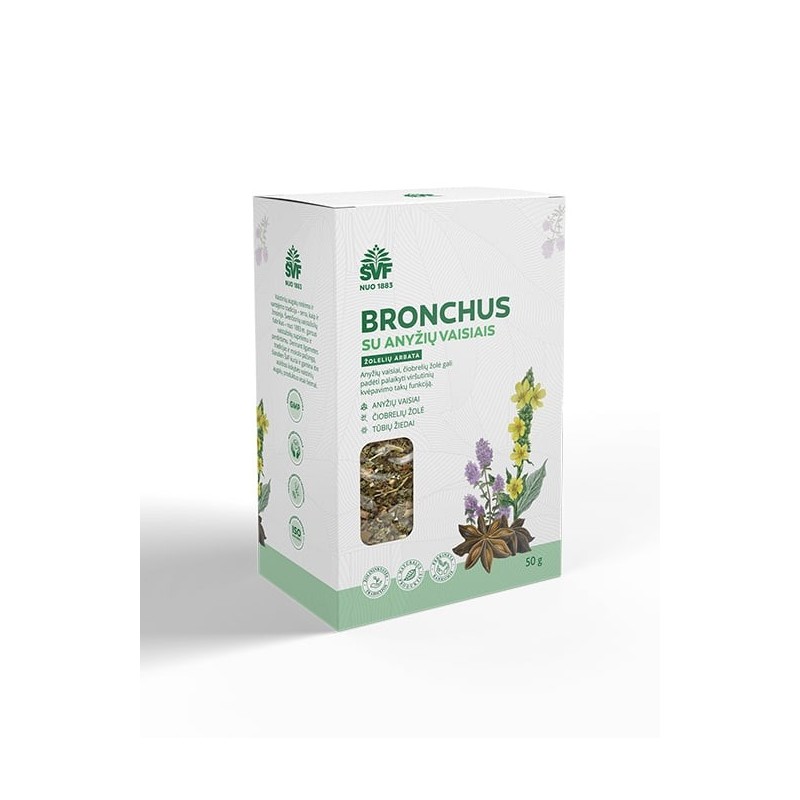 Bronchus with aniseed, for the respiratory tract, Švenčionių vaistažolės, 50 g