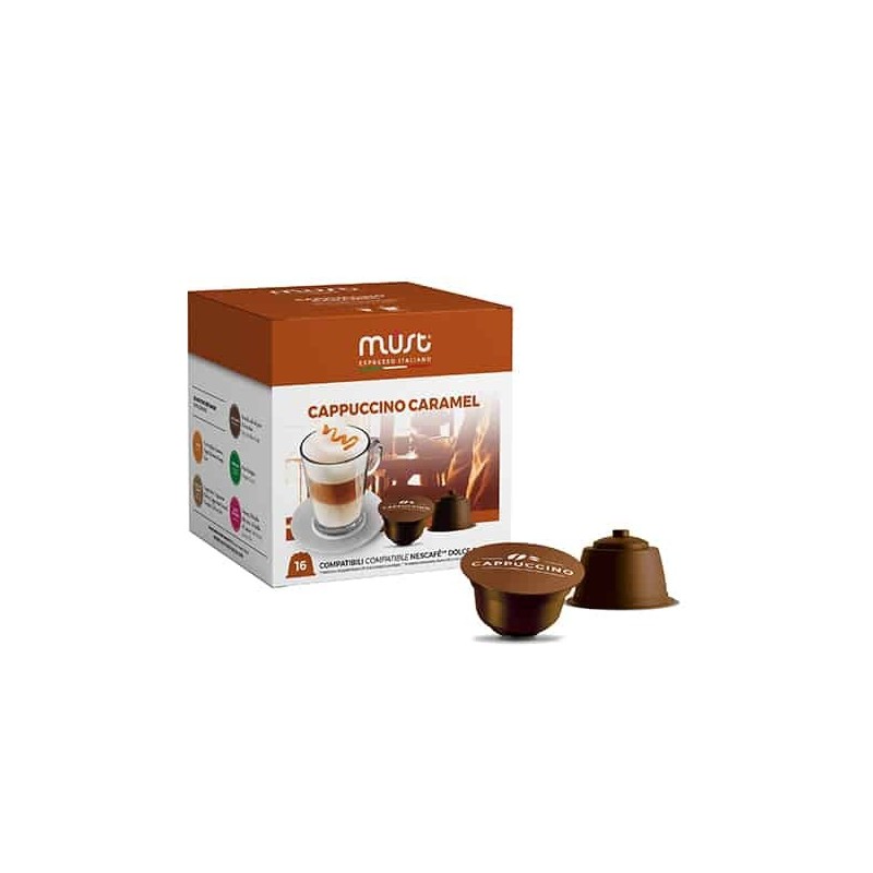 Must Cappuccino Caramel coffee capsules, Dolce Gusto® compatible, 16 pcs