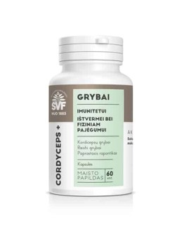 Cordyceps+ mushrooms for immune support, Švenčionių vaistažolės, 60 pcs