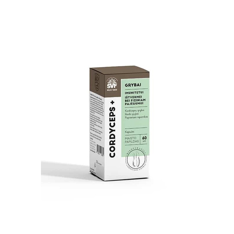 ŠVF CORDYCEPS+, maisto papildai, 60 kapsulių | Onelife.lt