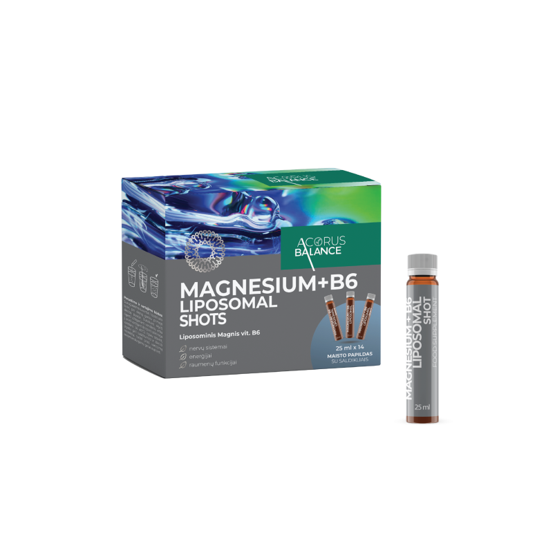 Magnesium + vit.B6 Liposomal shots - Acorus Balance | Onelife.lt