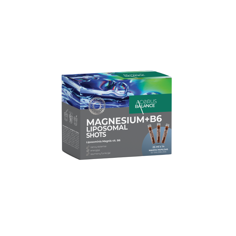 Magnesium + vit.B6 Liposomal shots for the nervous system, Acorus Balance, 14 pcs