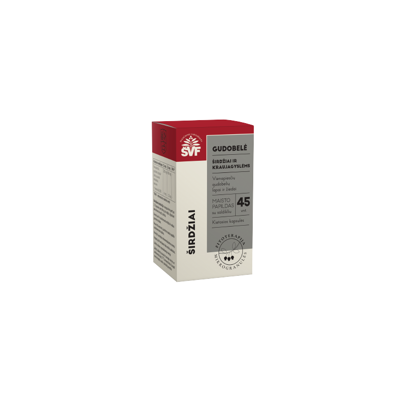 Hawthorn for the heart and blood vessels, hard capsules, Švenčionių vaistažolės, 45 pcs