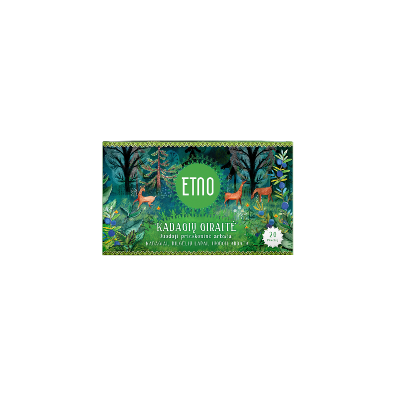 Kadagių giraitė (Juniper Grove) black spiced tea, ETNO, 20 tea bags