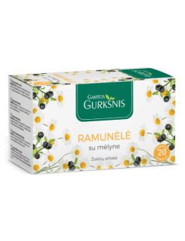 Chamomile with bilberry herbal tea, Gamtos Gurkšnis, 20 tea bags