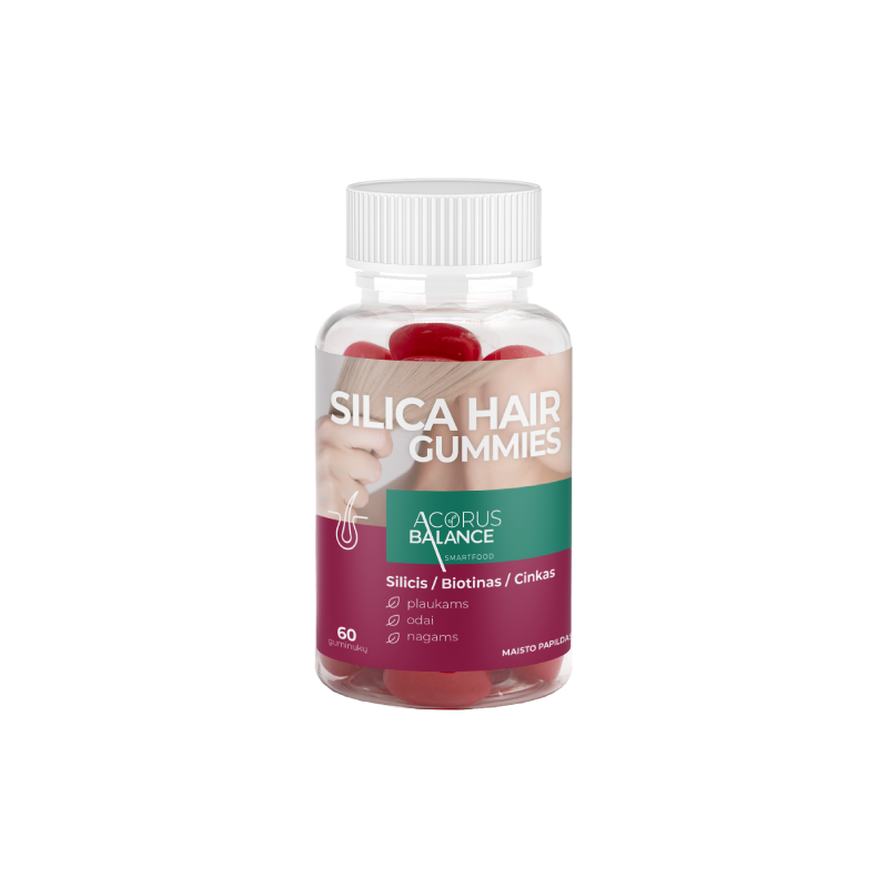 SILICA HAIR GUMMIES, plaukams, 60 vnt.