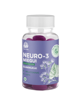 Neuro-3 sleep gummies with melatonin, Švenčionių vaistažolės, 60 pcs