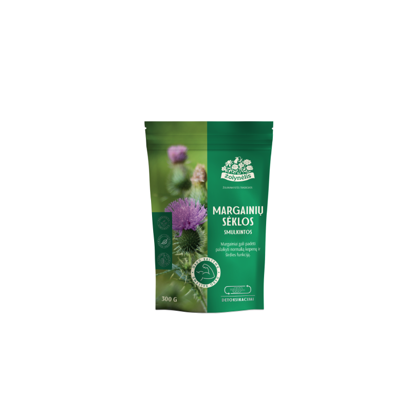 Ground milk thistle seeds for liver and heart function, Žolynėlis, 300 g