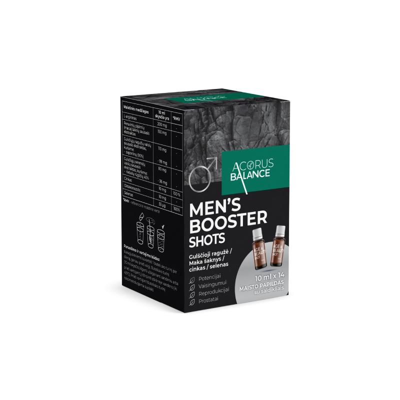 Men’s booster shots for male vitality and fertility, Acorus Balance, 14 pcs