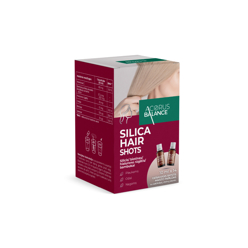 SILICA HAIR SHOTS, plaukams, 14 vnt.