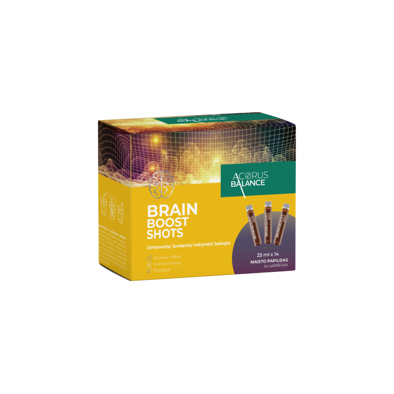 Brain boost shots for mental performance, Acorus Balance, 14 pcs
