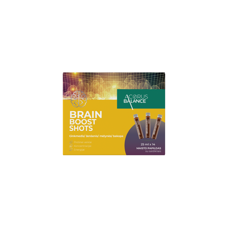 Brain boost shots for mental performance, Acorus Balance, 14 pcs