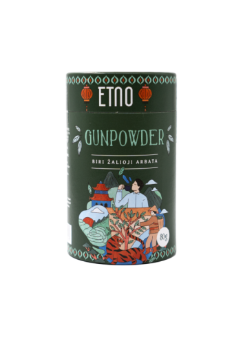 Žalioji arbata Gunpowder, Etno, biri, 80 g