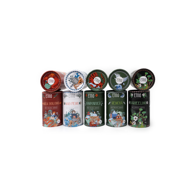 Loose tea selection box, ETNO, 5 pcs, 5 flavours