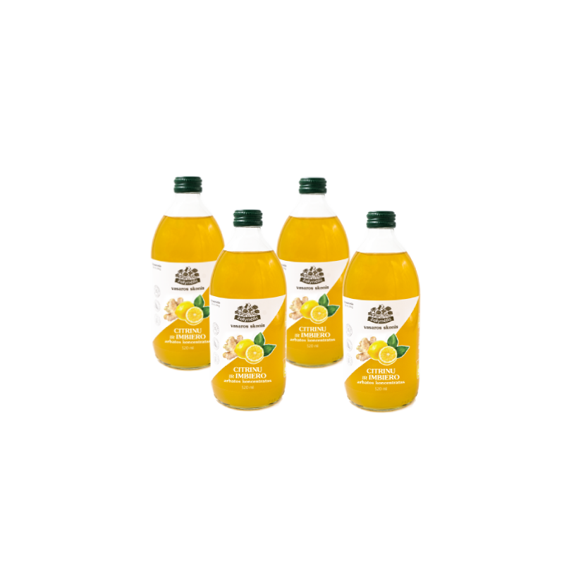 Lemon tea concentrate with ginger, Žolynėlis, 4 pcs