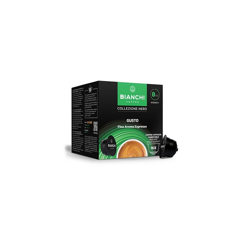 Gusto Fine Aroma Espresso coffee capsules, Dolce Gusto® compatible, BIANCHI, 16 pcs