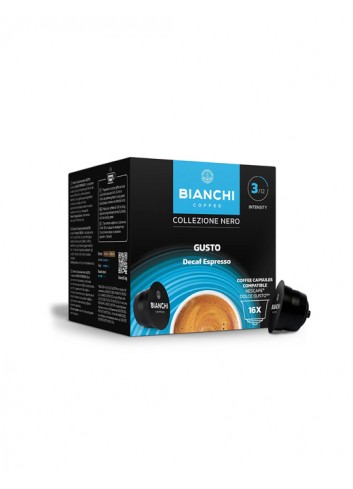 Kavos kapsulės be kofeino BIANCHI Gusto Decaf Espresso, 16 vnt.