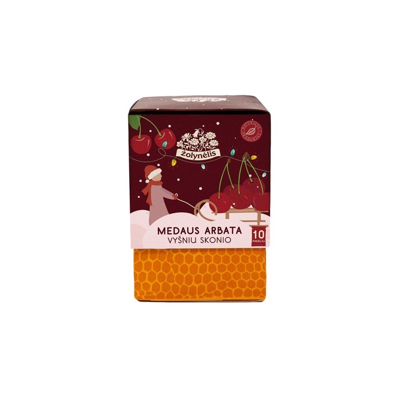 Cherry-flavoured honey tea, Žolynėlis, 10 sachets