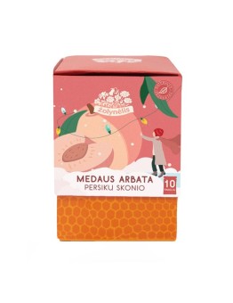 Peach-flavoured honey tea, Žolynėlis, 10 sachets