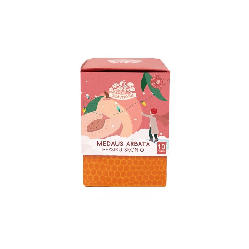 Peach-flavoured honey tea, Žolynėlis, 10 sachets