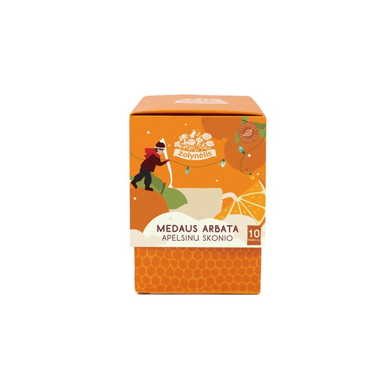 Orange-flavoured honey tea, Žolynėlis, 10 sachets