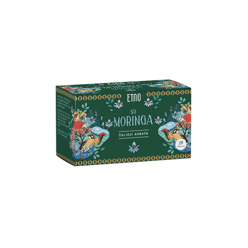 Green tea with moringa, ETNO, 20 tea bags