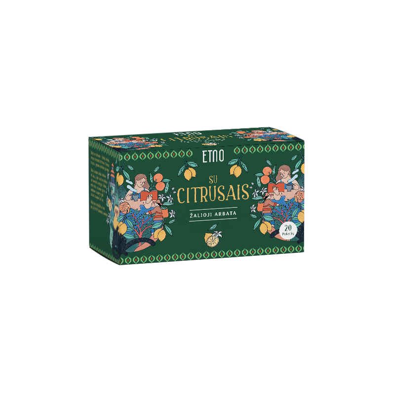Green tea with citrus, ETNO, 20 tea bags