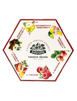 Vasaros skonis (Taste of Summer) fruit tea selection box, Žolynėlis, 60 tea bags, 6 flavours