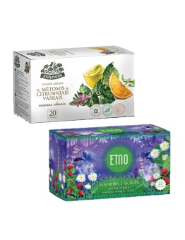 GIFT: Aksominis vakaras (Velvet Evening) tea + Fruit tea with mint and citrus fruit