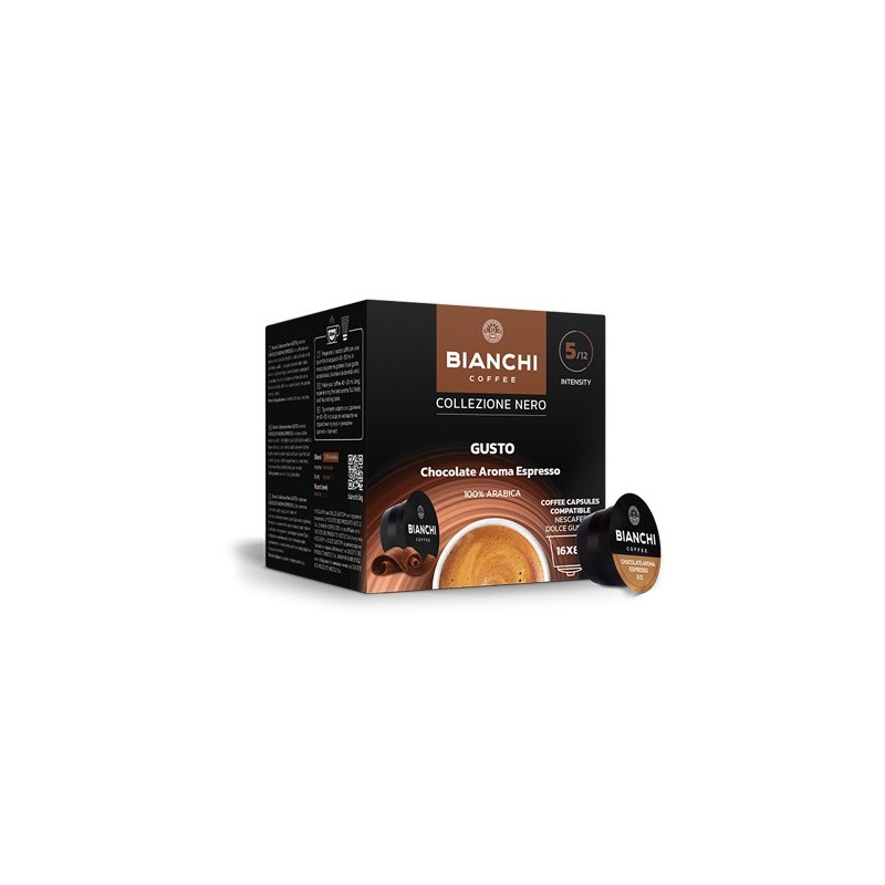 Kavos kapsulės BIANCHI Nero Gusto Choco Aroma DG, 16 vnt.