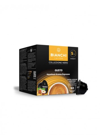 Kavos kapsulės BIANCHI Nero Gusto Hazelnut Aroma, Dolce Gusto®, 16 vnt.