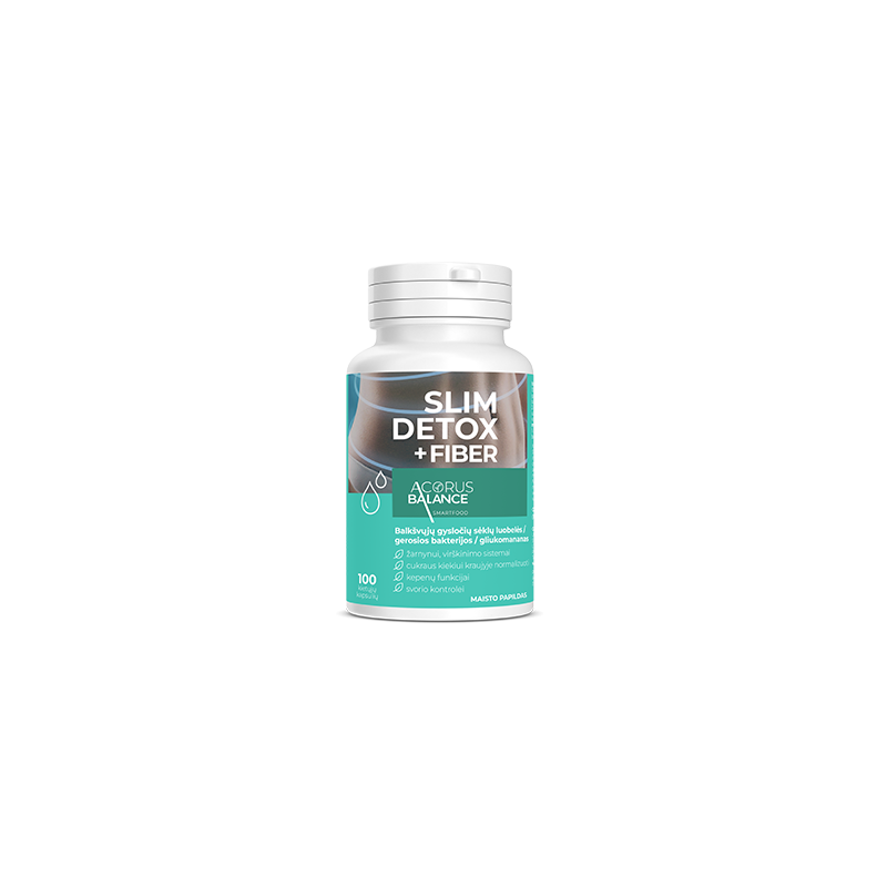 Slim detox fiber+ fibre capsules for the bowel, Acorus Balance, 100 pcs
