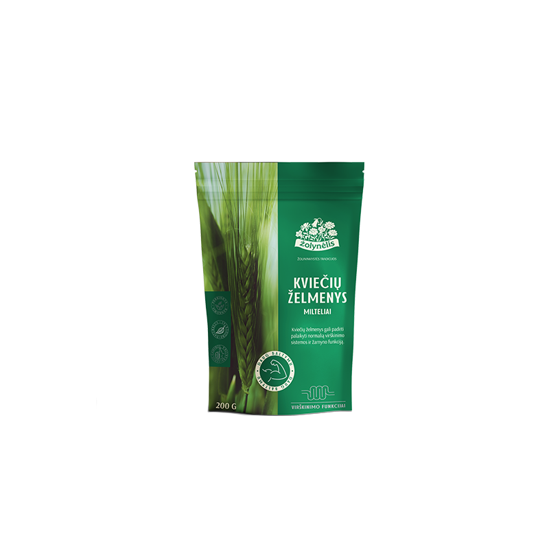 Wheatgrass powder for the digestive system, Žolynėlis, 200 g