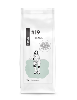 KAVA96 Nr.19 roasted coffee beans, BRASIL NY 2/3 16up Yellow Bourbon