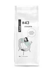 Nr.43, ETHIOPIA (Yirgacheffe grade 2) skrudintos kavos pupelės, KAVA96, 1 kg