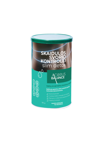 Skaidulos svorio kontrolei Slim detox, Acorus Balance, 180 g