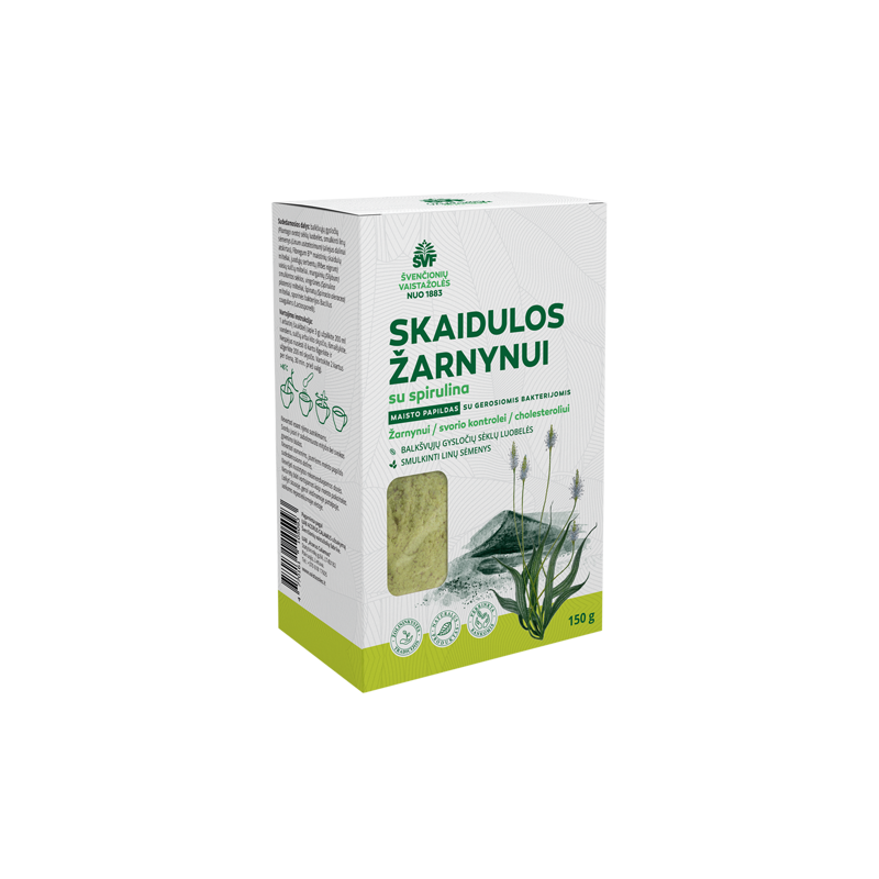 Fibre for the bowel with spirulina, Švenčionių vaistažolės, 150 g