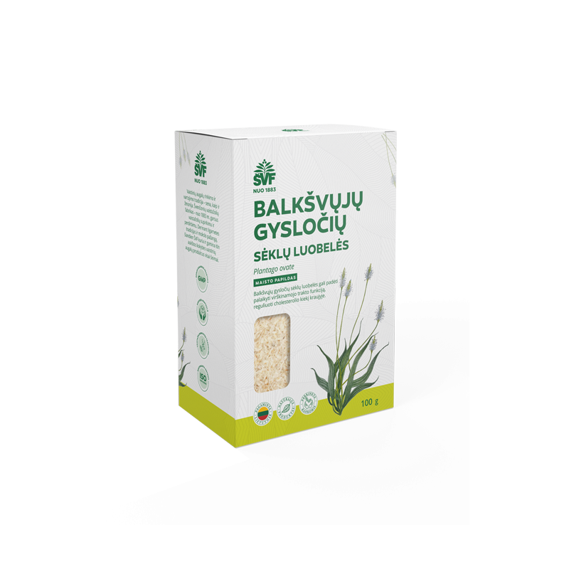 Psyllium husk fibre, for digestive system function, Švenčionių vaistažolės, 100 g